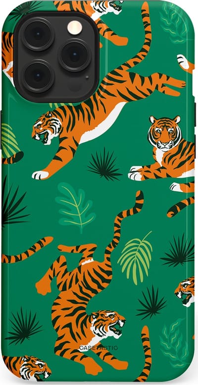 Casetastic Hoesje Geschikt voor Apple iPhone 12 Pro Max Magsafe - Stijlvolle Beschermende Duo-layer Case - Oerwoudkracht
