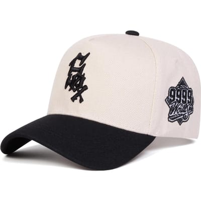 Casquettes de Baseball Unisexes Sox Broderie 9999 Lettres Printemps Automne Chapeau Solaire d'Extérieur Casquettes Trucker Décontractées Réglables white