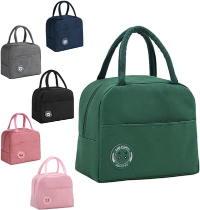 Compacte Koeltas 6L - Geïsoleerde Lunchtas met Folie Binnenkant voor School, Kantoor, Picknick en Reizen - Draagbare Koeltas in Groen