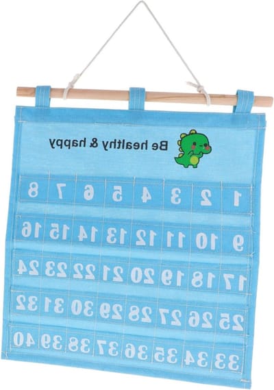 Kaarthouder - Opbergrek - Aanwezigheid Registreren - Wandmontage - 39.5x35x1.5CM - Blauw