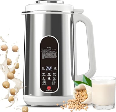 1.2l Soja Milk Machine, Juicer Noot Milk Maker Met 12-mes Snijder, 24 Uur Timer En Houd Warm, Vertraging Start & Auto Clean, Plant Milk Machine Voor Soja, Amandel En Plantaardige Melk