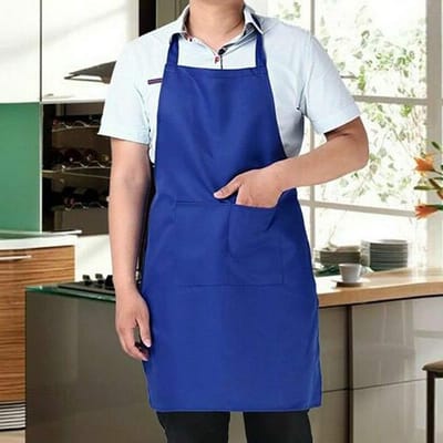 Duurzaam en comfortabel schort voor volwassenen, unisex, met voorzak, wasbaar voor koken, bakken en knutselen in de keuken