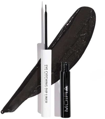 Moira Eye Catching Dip Liner - 001 Black - Waterproof Brush Tip Liner - VEGAN - Eyeliner - Waterproof - 2,5 ml