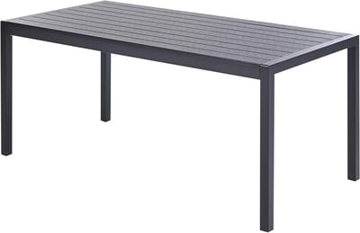 Tuin eettafel - Buiten eettafel - Buiten dineren - Onderhoudsarm en duurzaam - 180 x 90 cm - Zwart