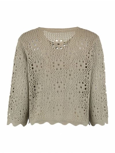 Hailys 3/4 Ma44ra Dames Gebreide trui - khaki - XS