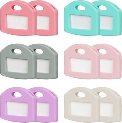 12 Stuks Sleutelkapjes - Beschermende Covers voor Sleutels, Ideaal voor Identificatie en Stijl