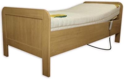 Elektrische Seniorenbed - Pocket Latex Bamboe matras - Seniorenbed 90x200 - beuken