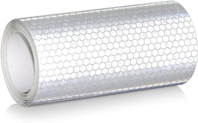 Reflecterende Tape voor Auto's en Motoren - Veiligheidswaarschuwing, Decoratie en Bescherming - Wit, 10cm x 300cm