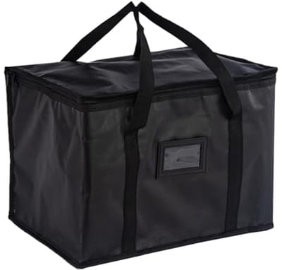 Grote Draagbare Voedsellevertas - Thermotas voor Picknicks en Catering - 50L Zwart