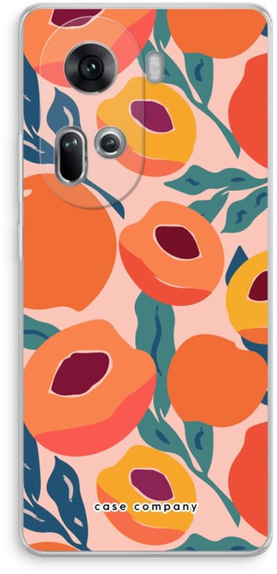 Case Company® - Hoesje geschikt voor Oppo Reno 11 hoesje - Perzik - Soft Cover Telefoonhoesje - Bescherming aan alle Kanten en Schermrand