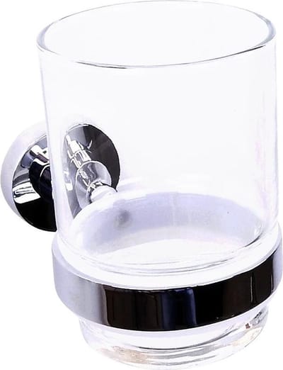 WillieJan Bekerhouder 8209 - Tandenborstelhouder - 1 glas - Verchroomd RVS - Muurbevestiging