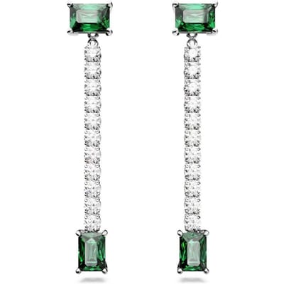 Pendentif Rectangulaire Design Matrix Swarovski Boucles d'oreilles en Métal Zircone Boucles d'oreilles Femme Multicolore 5665786 Shopping Bag white