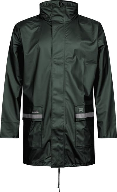 Donkergroen regenjas met reflectie van Lyngsøe Rainwear XXS