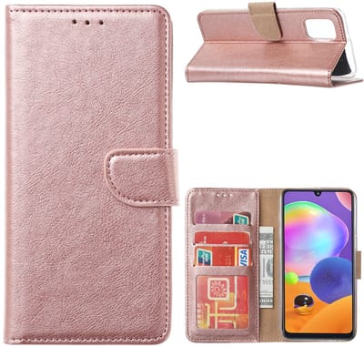 Hoesje Geschikt Voor Samsung Galaxy A21S Hoesje / wallet Case Rose Goud