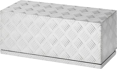 ProPlus Gereedschapskist voor aanhangwagen - aluminium - 600 x 250 x 250 mm - met rubberen stootrand en rvs slot