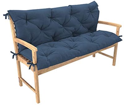Bankkussen Met Rugleuning voor Tuinschommel - 100x50 cm, Blauw