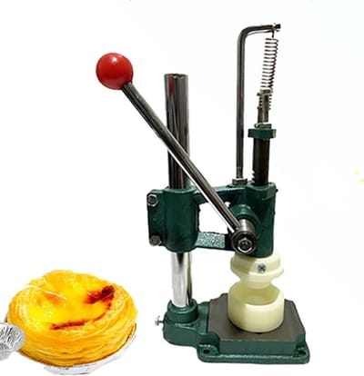 Eierpastei Persmachine - Taartvorm Maker - Taartdeeg Vormen - Handmatige Bediening - Commerciële Grootte - Zilverkleurig