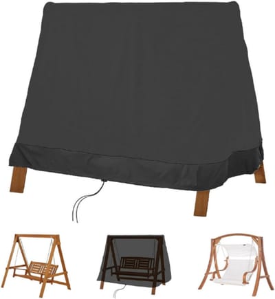Thuys – Schommelbank Afdekking – Waterdichte Beschermhoes – Met Spits Dak En Trekkoord – 200 X 139 X 200 Cm