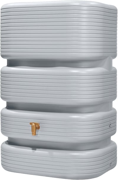 4RAIN Regenton Quadro, 500 L, betongrijs