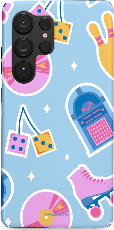 Casetastic Hoesje Geschikt voor Samsung S25 Ultra - Stijlvolle Beschermende Duo-layer Case - Flashback vibes