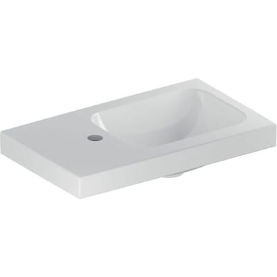 Geberit iCon Light wash hand basin 53 cm with shelf and tap hole left 501.833.00.1