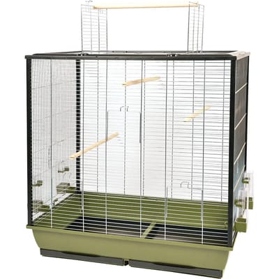Duvo+ Vogelkooi Natural Fiona - Olijfgroen - 78x48,81,5cm