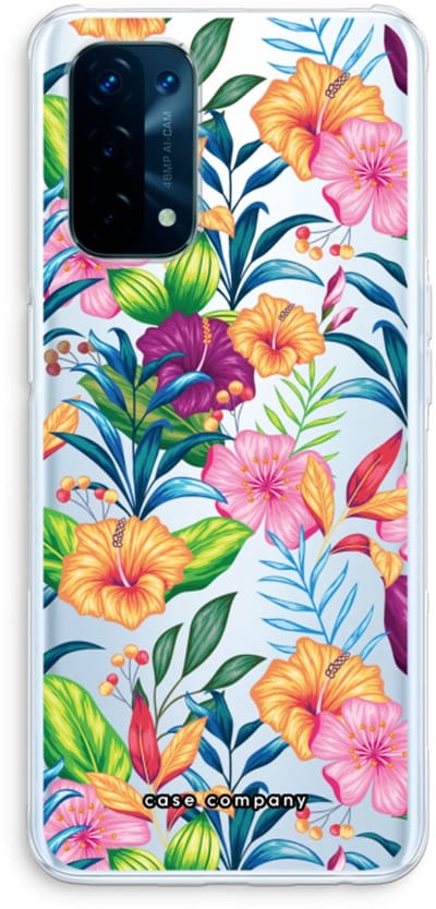 Case Company® - Hoesje geschikt voor Oppo A74 5G hoesje - Tropisch 2 - Soft Cover Telefoonhoesje - Bescherming aan alle Kanten en Schermrand