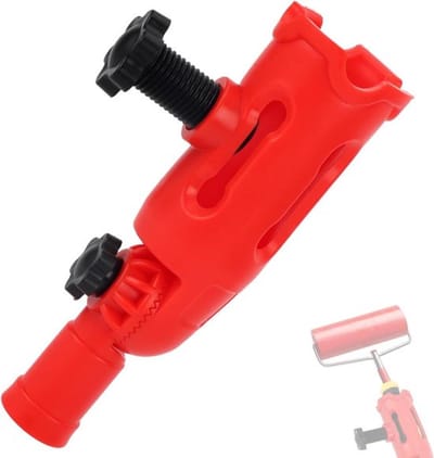 NTH products- Verfkwast Verlengstuk Multi-Hoek - Verlengstang - Adapter voor Verfkwasten - Draaibare Kop - Rood - 16,5x5,9cm - Verfverlengstuk
