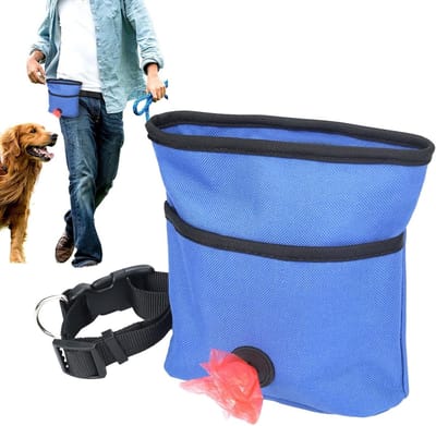 Hondentraining Snacktasje - Beloningszakje Honden - Training en Wandelen - Waterdicht en Lekkagevrij - 17x17cm - Blauw