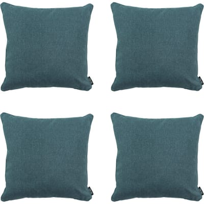 Madison - Sierkussen Sea blue canvas eco+ - Ca. 50x50 cm - Set van 4