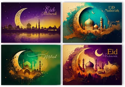 12 stuks Ramadan Kaarten - Eid Mubarak kaarten - Ramadan decoratie - Wenskaarten - Suikerfeest decoratie - Ramadan 2026 - Suikerfeest cadeaus - ramadan versiering