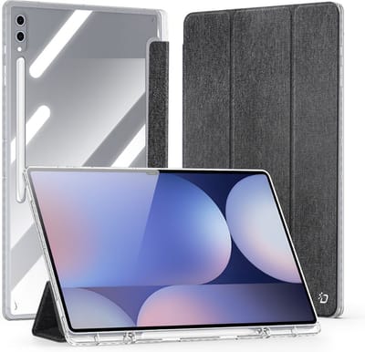 Dux Ducis - Tablet hoes geschikt voor Samsung Galaxy Tab S10 Ultra (2024) - Unid Tri-fold Case - Met Pencilhouder en Auto/Wake Functie - Zwart