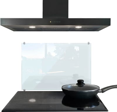Tulup Achterwand Keuken - Transparante Spatscherm Keuken - 60 x 40 cm - Achterwand Keuken - Kookplaatachterwanden - Spatplaat Keuken Glas - Kookplaat achterwand - Spatscherm Keuken Glas