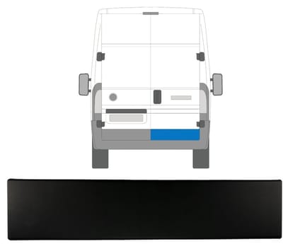 Sierlijst achterdeur voor Fiat Ducato 2018- / Rechts