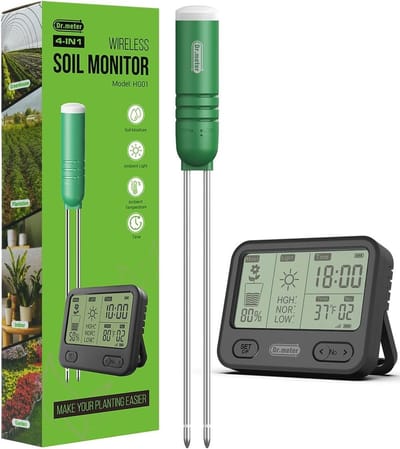 WNHB® 4 in 1 Plantenmeter – Bodemtester Vocht Licht pH Temperatuur – LCD Display – Voor Binnen en Buiten