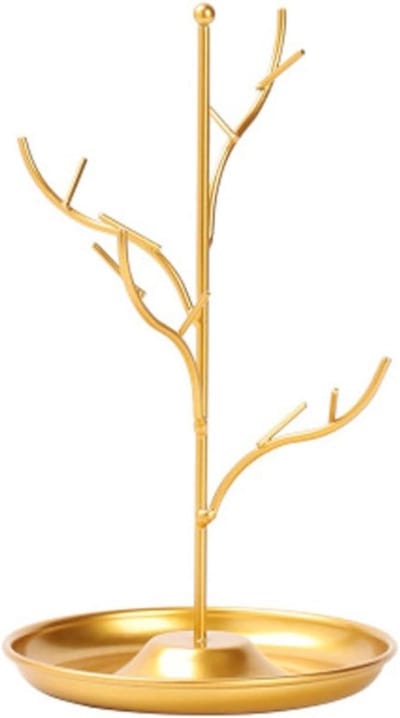 Juwelrek - Sieradenhouder - Sieraden Opbergen - Boomvorm - 24 cm hoog - Goud