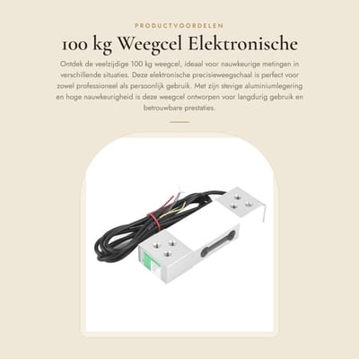 Dailygoods - 100 kg Weegcel - Elektronische Precisieweegschaal - Hoge Nauwkeurigheid - Compact Formaat - Stabiele Prestaties - Geschikt voor Diverse T...