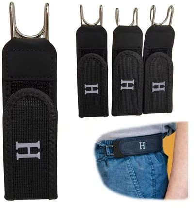 OIMG Gesploze Riem - 4 Stuks - Broekriem Zonder Gesp - Elastische Riem zonder gesp - Gespvrije Riem - Rekbare Broekriem - 1,5 inch breed - one size - verborgen sluiting - Voor Broeken, Jeans, Casual,Werkkleding - zwart