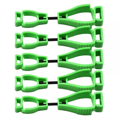 Dailygoods- Riemclip 5 Stuks - Duurzaam Kunststof - Stevige Bevestiging - Voor Hoeden/Handschoenen - Slijtvast en Elastisch - Lange Levensduur - Haakje