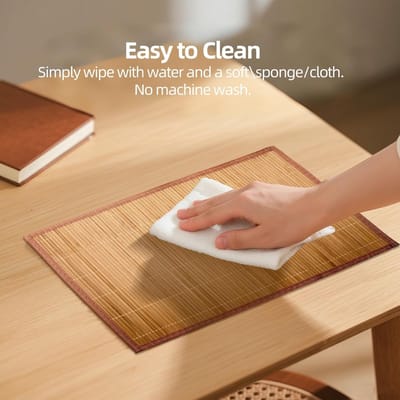 Placemats, 45 × 30 cm, hittebestendige placemat, wasbaar, oprolbaar, voor keuken en eettafel