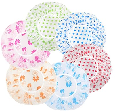 Waterproof Reusable Doucher cap voor Dames - 6 Stuks Met Elastische Band