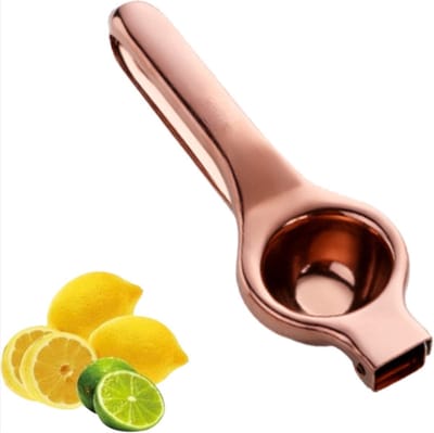 Jumada's - Rosegouden Citroenpers / Citruspers / Limoenpers / Handmatig / Citroenknijper / Citrusknijper / Sinaasappelpers / Fruitpers / RVS / Rosegoud