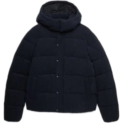 Superdry - Premium Hooded Cord Puffer Jas - Heren - Gewatteerde jassen