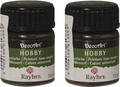 Rayher Acrylverf - 2x - bruin - 15 ML - te verdunnen - alle ondergronden - hobby