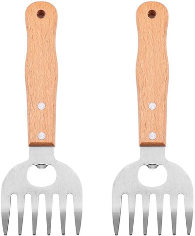 2 Stuks Vleesversnippering Klauwen Rvs Bbq Shredder Beerklauwen Vleeshandler Vorken Voor Verpletteren Getrokken Varkensvlees Kip Rundvlees Enz.