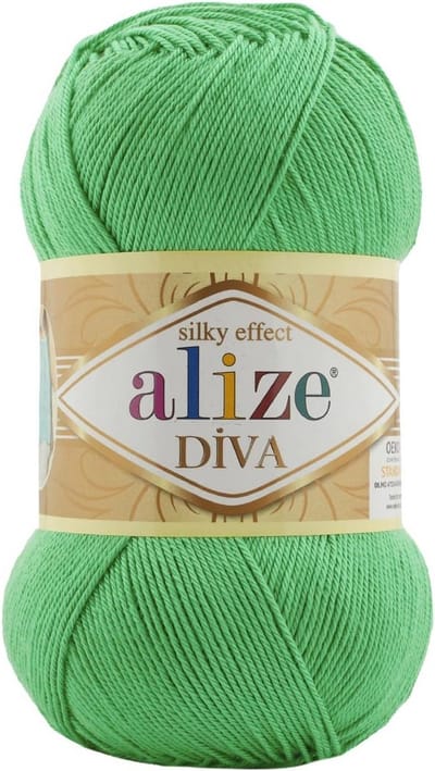 Zijdezacht Microfiber Acryl Haakgaren Bundel (2x100g) - Fijne Draad voor Breien en Knutselen - Lente Groen