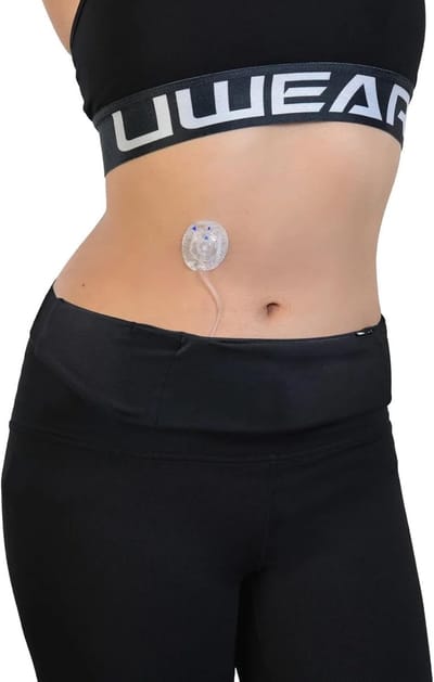 Insulinepomp Riem - Pomp Houder - Discreet Dragen - Veilig Binnenvak - M/L 70-120cm - Zwart