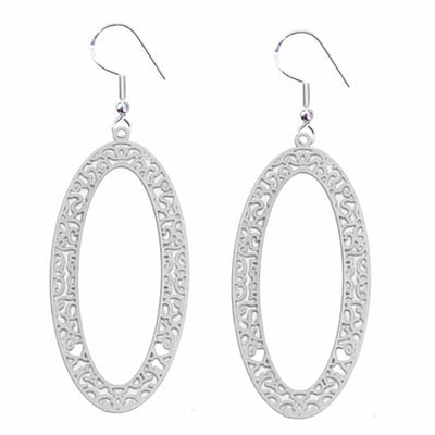 Oorbellen-Filigraan-Zilver-Open ovaal -Charme Bijoux