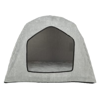Trixie Jonna Vital - Hondenmand & Tent - Ribstof - Lichtgrijs - 75X55X55 cm