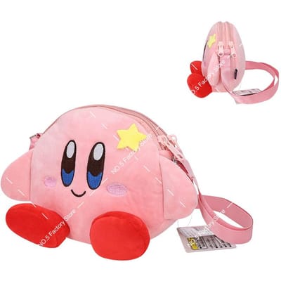 Ster Kirby Cartoon Mode Karakter Rugzak Kinderen Casual Pluche Rugzak Schattige Kleuter Jongen En Meisje Schooltas Cadeau white